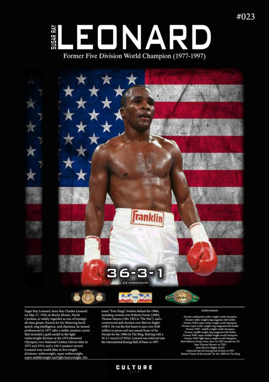 Sugar Ray Leonard Fight Poster