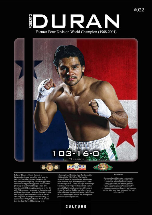 Roberto Duran Fight Poster
